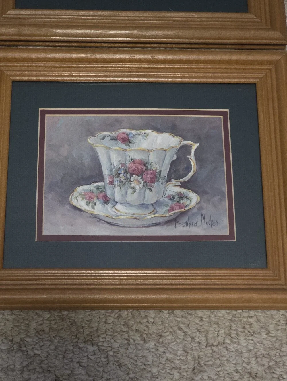Set Of Two Vintage Barbara Marks Framed Pictures